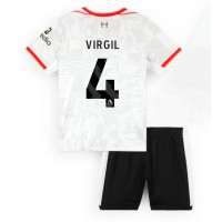 Echipament fotbal Liverpool Virgil van Dijk #4 Tricou Treilea 2024-25 pentru copii maneca scurta (+ Pantaloni scurti)